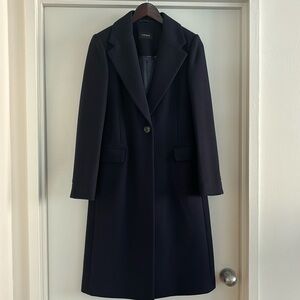 Classic navy coat by UK store Marks & Spencer from their premium line Autograph